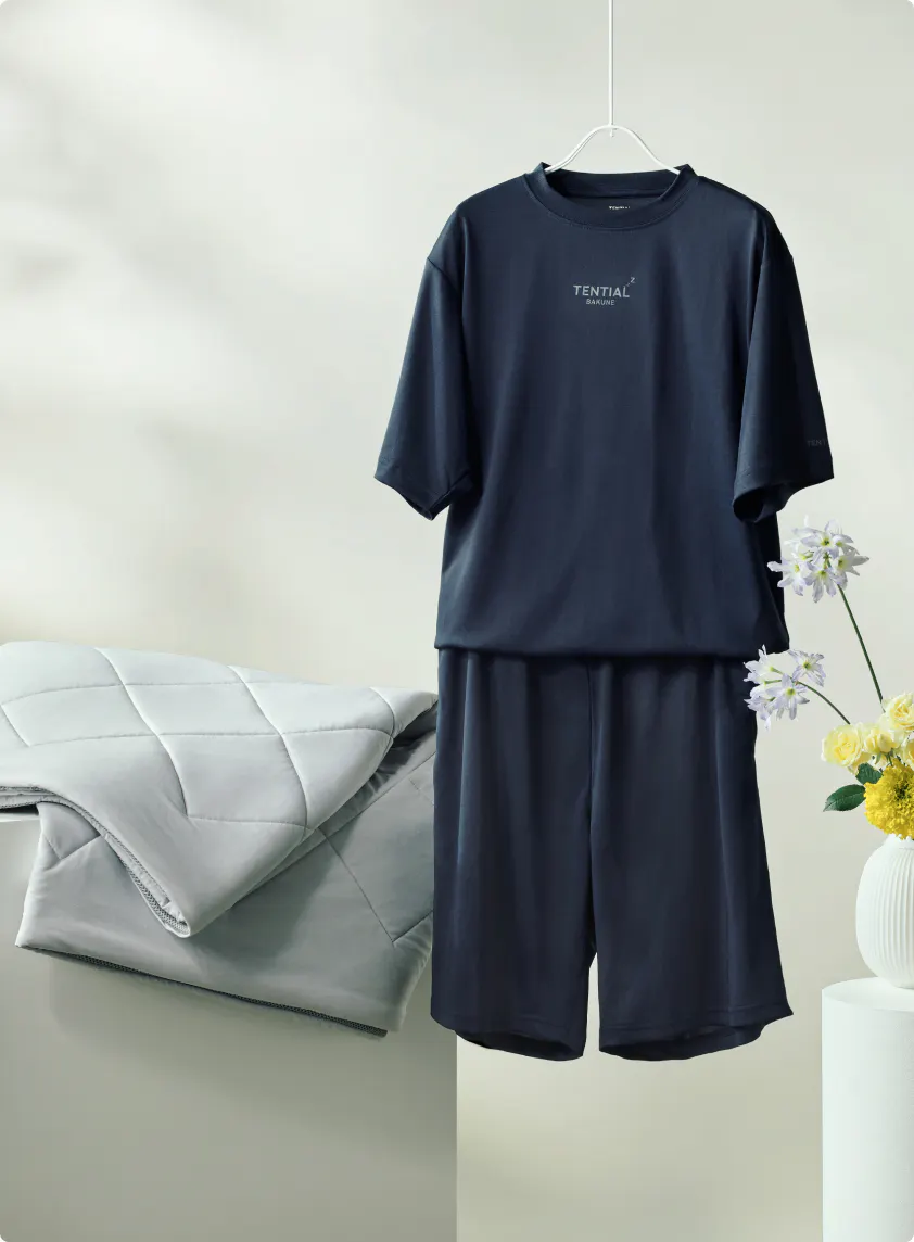 夏の涼感 パジャマ＆敷きパッドセット