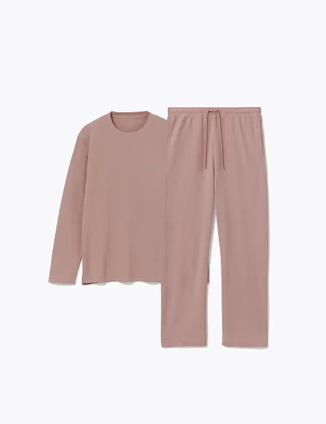 BAKUNE スムース 上下セット（長袖Tシャツ・ロングパンツ）