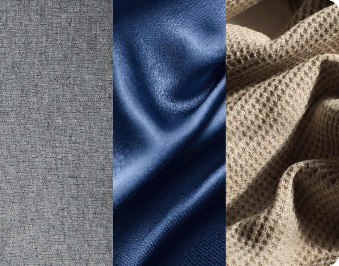 スタイルに合わせ複数の生地に加工