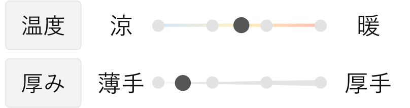 ガーゼ素材で
ワンランク上の肌触りの温度と厚み