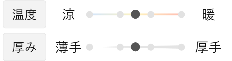軽やかで伸びがいい着心地の温度と厚み